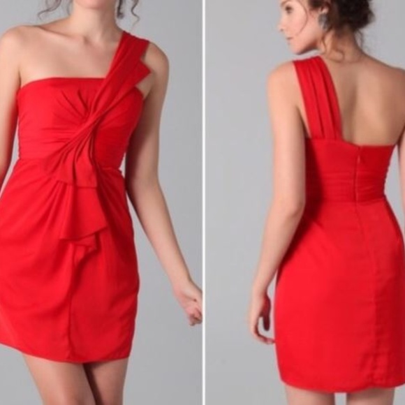 BCBGMaxAzria Dresses & Skirts - BCBGMaxAzria Jewel Red Palais Dress Size 6